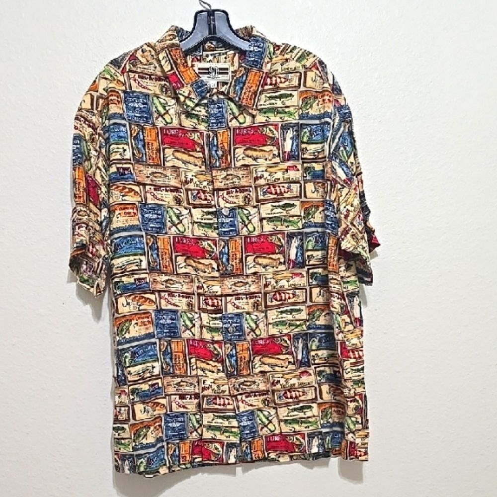 SPOT fishing Print Vintage Shirt‎ Xl